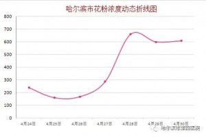 哈尔滨·4月30日花粉实况播报